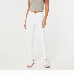 Hollister High Rise Super Skinny Classic Stretch White Jean Size 28L